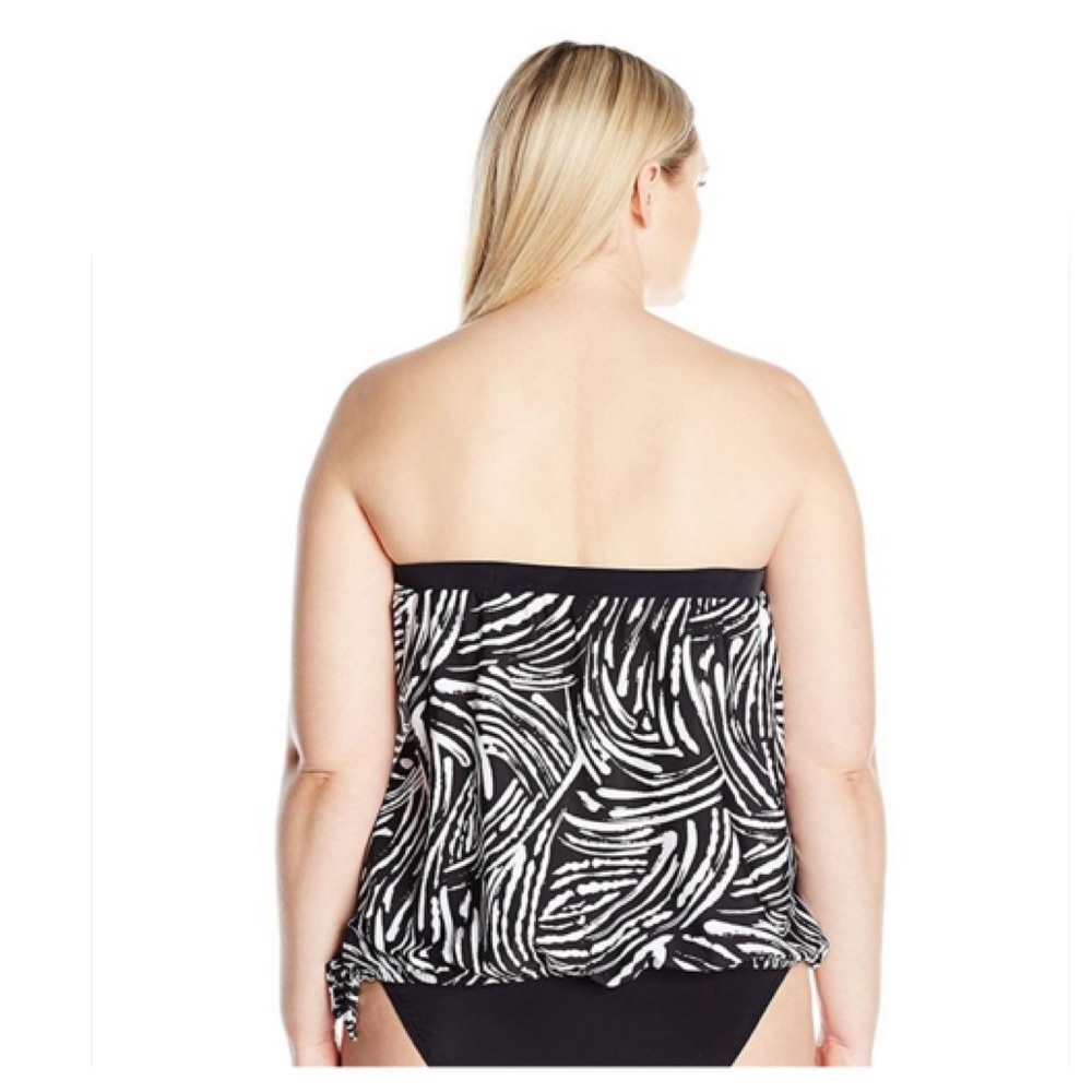 Maxine of Hollywood Bandeau tankini swimsuit top - Picture 2 of 8